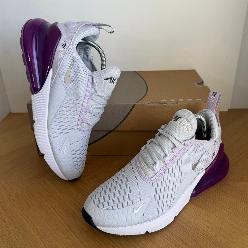 Nike Air Max 270 ‘Platinum Violet’ Kids Sneakers- SZ 6 Y- W 7.5